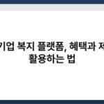 중소기업 복지 플랫폼, 혜택과 제대로 활용하는 법 3